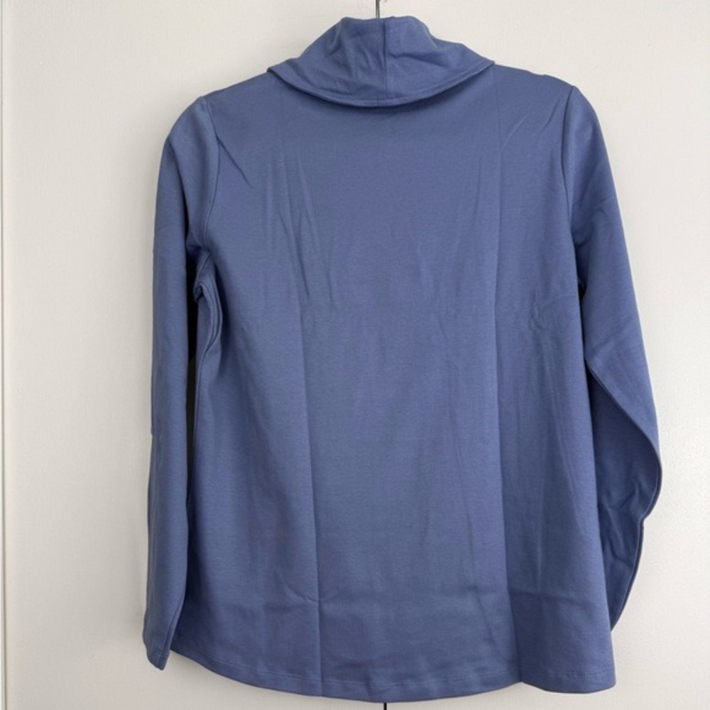 LL Bean Larkspur Interlock Pullover Shawl‎ Collar 290348 Women's Medium NWT - Picture 3 of 9